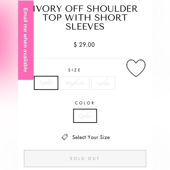 ⭐️NWOT Million bullpup ivory off the shoulder short sleeve top - Picture 10 of 10